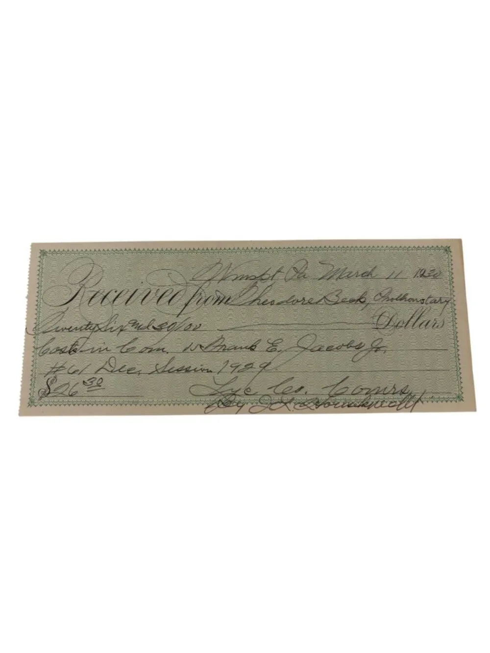 1929 PA Court Case File Desertion Non Support Nolle Prosequi Jacobs Lycoming - Picture 5 of 9